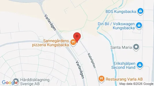 Lagerlokaler att hyra i Kungsbacka - kort over placeringen