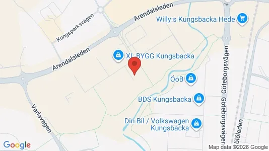 Kontorslokaler att hyra i Kungsbacka - kort over placeringen