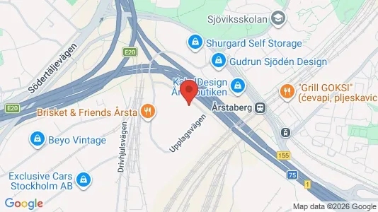 Lagerlokaler att hyra i Stockholm Innerstad - kort over placeringen