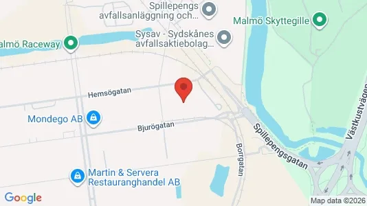 Lagerlokaler att hyra i Malmö Centrum - Bild från Google Street View