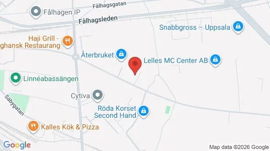 Industrilokaler att hyra i Uppsala - kort over placeringen
