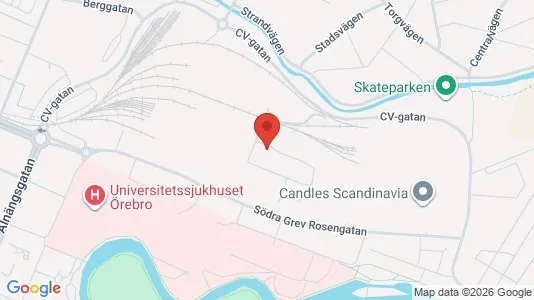 Industrilokaler att hyra i Örebro - kort over placeringen
