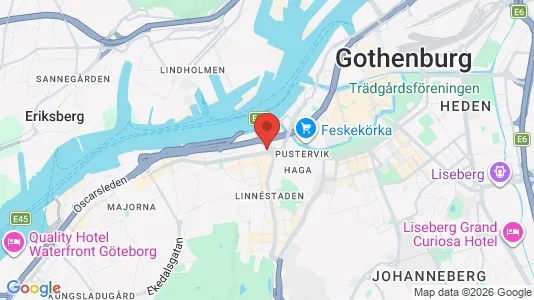 Butikslokaler att hyra i Göteborg Centrum - kort over placeringen