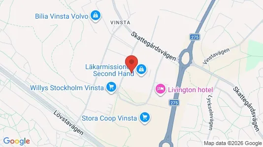 Lagerlokaler att hyra i Västerort - kort over placeringen
