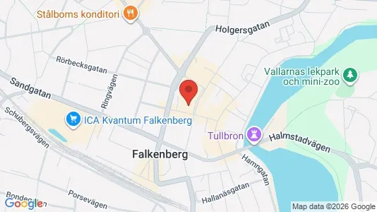 Lagerlokaler att hyra i Falkenberg - kort over placeringen
