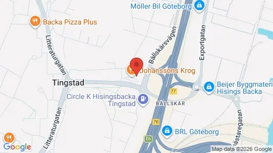 Kontorslokaler att hyra i Norra hisingen - kort over placeringen
