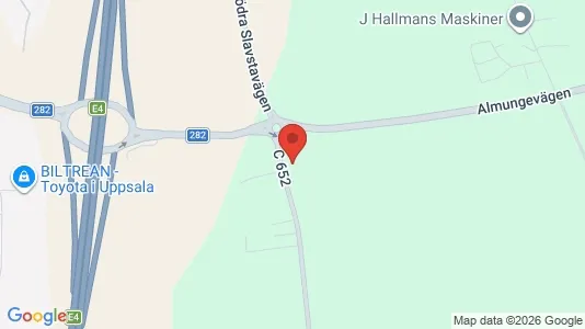 Kontorslokaler att hyra i Uppsala - kort over placeringen