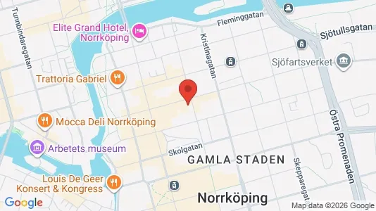 Lagerlokaler att hyra i Norrköping - kort over placeringen