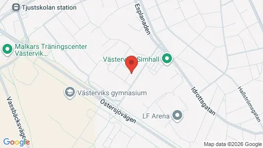 Kontorslokaler att hyra i Västervik - kort over placeringen