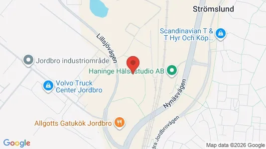 Lagerlokaler att hyra i Haninge - kort over placeringen