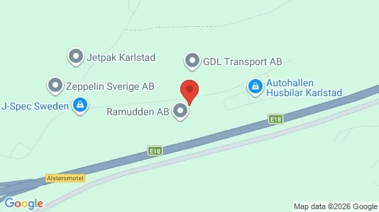 Industrilokaler att hyra i Karlstad - kort over placeringen