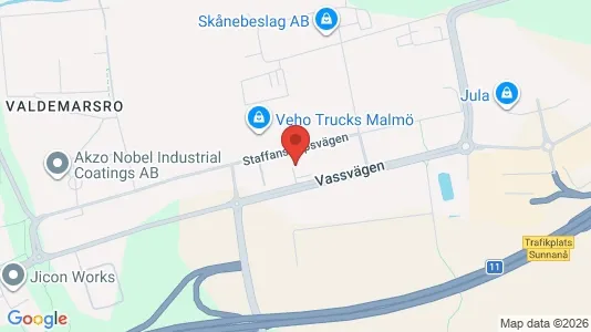 Lagerlokaler att hyra i Burlöv - kort over placeringen