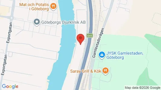 Lagerlokaler att hyra i Göteborg Centrum - kort over placeringen