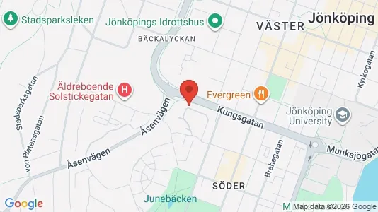Lagerlokaler att hyra i Jönköping - kort over placeringen