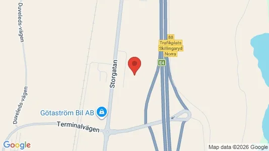 Lagerlokaler att hyra i Vaggeryd - kort over placeringen
