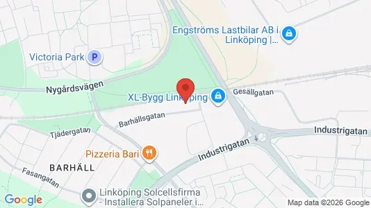Lagerlokaler att hyra i Linköping - kort over placeringen