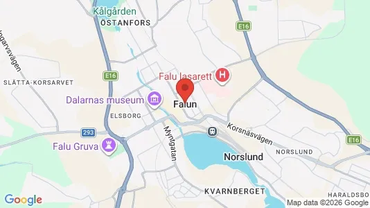 Lagerlokaler till försäljning i Falun - kort over placeringen