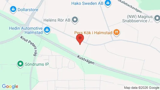 Kontorslokaler till försäljning i Halmstad - kort over placeringen