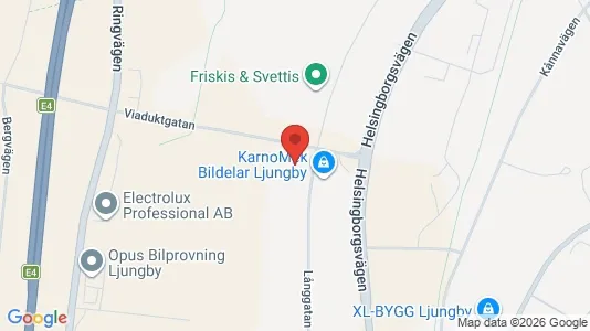 Industrilokaler att hyra i Ljungby - kort over placeringen