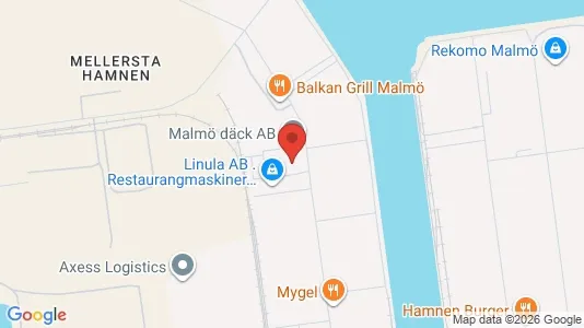 Lagerlokaler att hyra i Malmö Centrum - kort over placeringen
