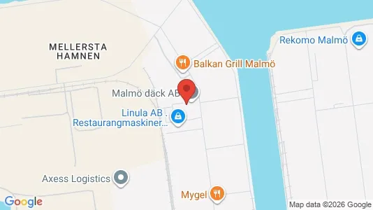 Lagerlokaler att hyra i Malmö Centrum - kort over placeringen