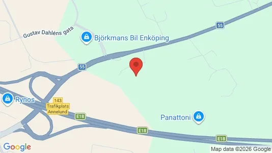 Lagerlokaler att hyra i Enköping - kort over placeringen