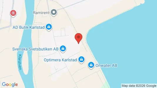Lagerlokaler att hyra i Karlstad - kort over placeringen