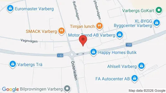 Kontorslokaler att hyra i Varberg - kort over placeringen