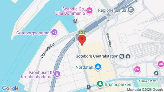 Kontorslokaler att hyra i Göteborg Centrum - kort over placeringen