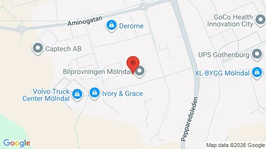 Kontorslokaler att hyra i Mölndal - kort over placeringen