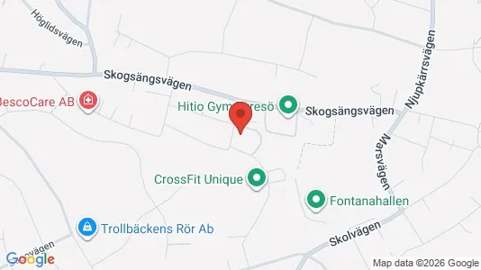 Lagerlokaler att hyra i Tyresö - kort over placeringen