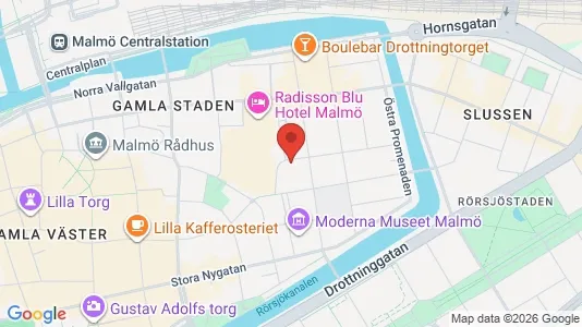 Lagerlokaler att hyra i Malmö Centrum - kort over placeringen