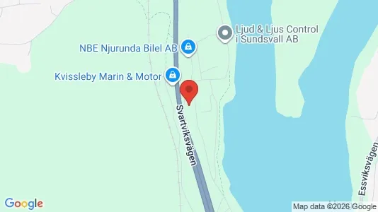Industrilokaler att hyra i Sundsvall - kort over placeringen