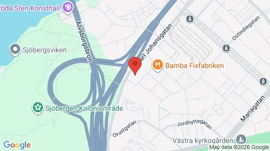 Lagerlokaler att hyra i Majorna-Linné - kort over placeringen