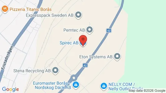 Lagerlokaler att hyra i Borås - kort over placeringen