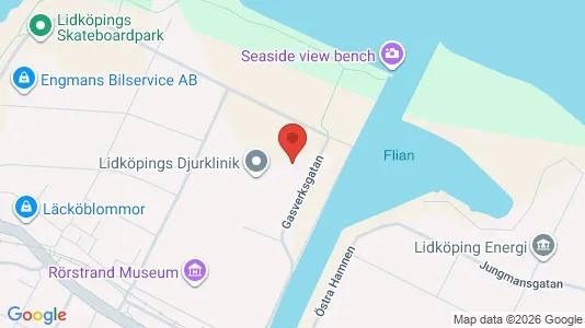 Kontorslokaler att hyra i Lidköping - kort over placeringen