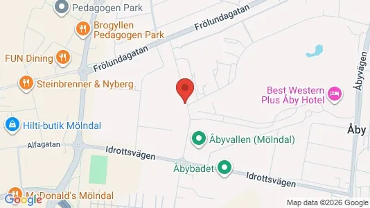 Kontorslokaler att hyra i Mölndal - kort over placeringen