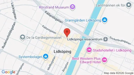 Lagerlokaler att hyra i Lidköping - kort over placeringen