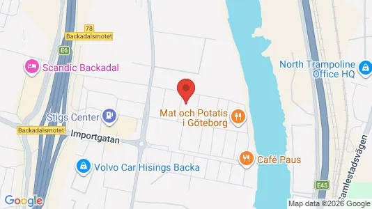 Industrilokaler att hyra i Göteborg Östra - kort over placeringen